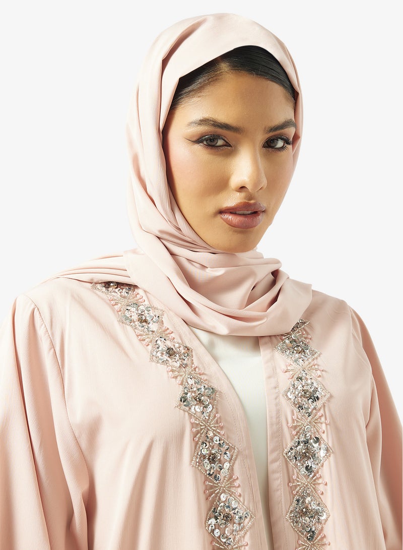 Khizana Embellished Abaya With Sheila - Image 4